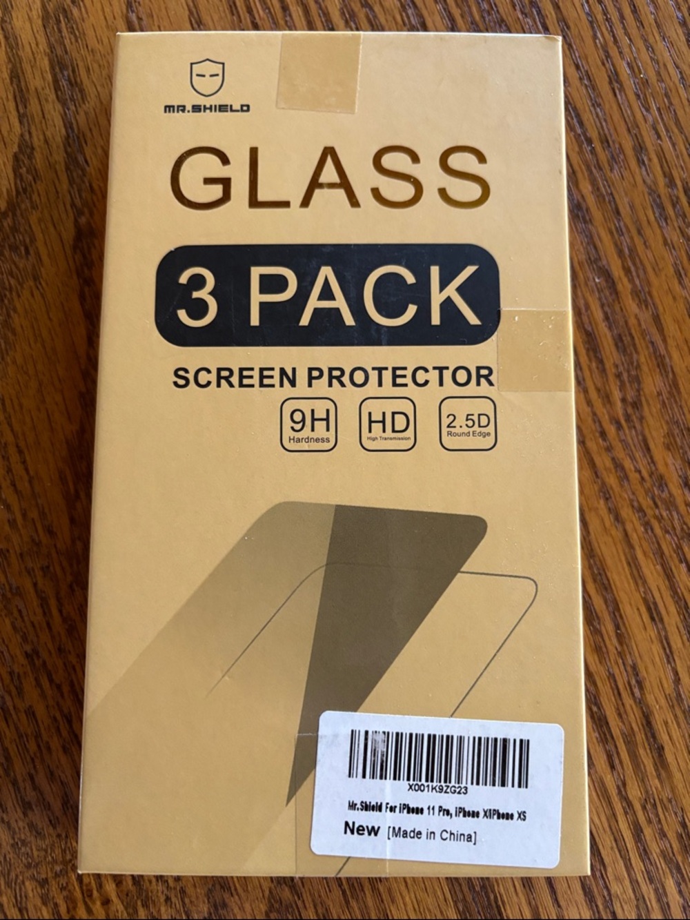 Clear Glass Screen Protector 3-Pack - Gold
